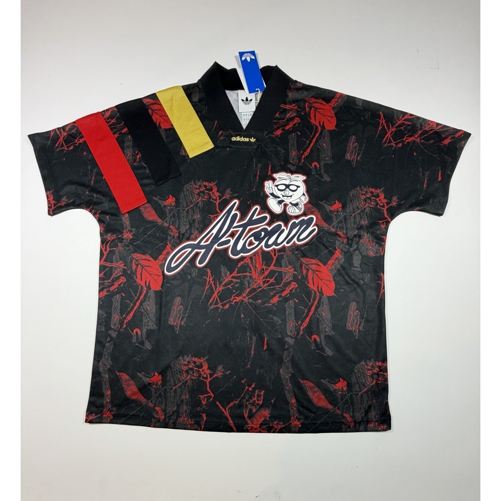 NWT Adidas Originals Atlanta A-Town Graphic Jersey Mens XL Black KD8436 Camo